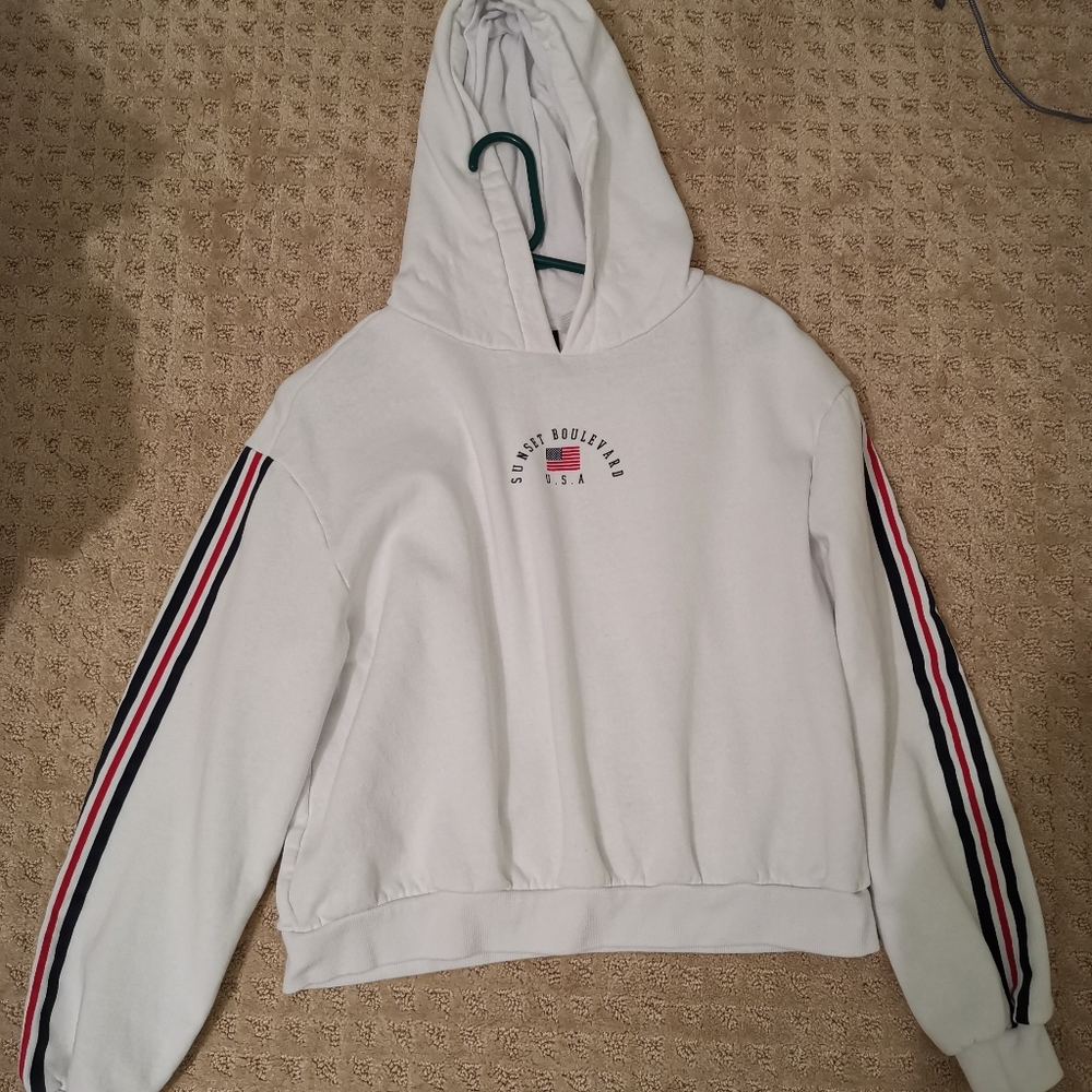 white hoodie